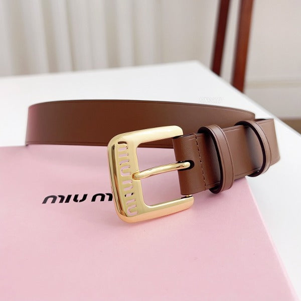 MIU 시티 로고 벨트 W 4