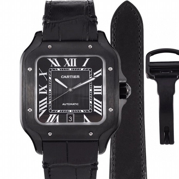 CARTIER 산토스 라지 40mm 블랙