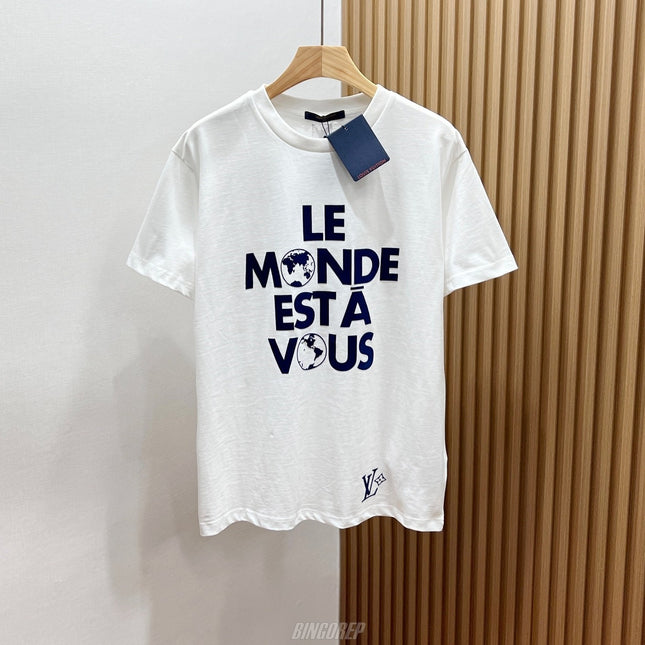 LV 그래픽 코튼 티셔츠