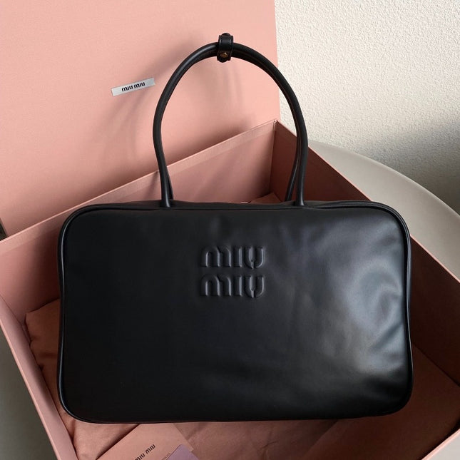 MIU 레더 탑 핸들백