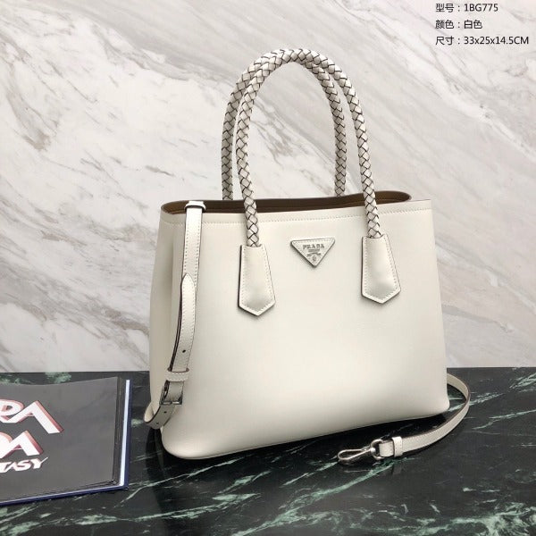 PRA 두블레 사피아노 레더 미디움백 1BG775