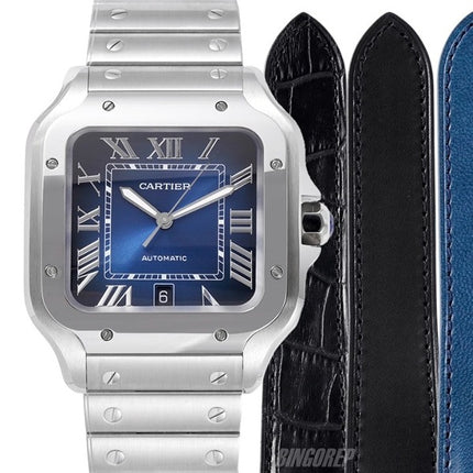 CARTIER 산토스 라지 40mm 블루