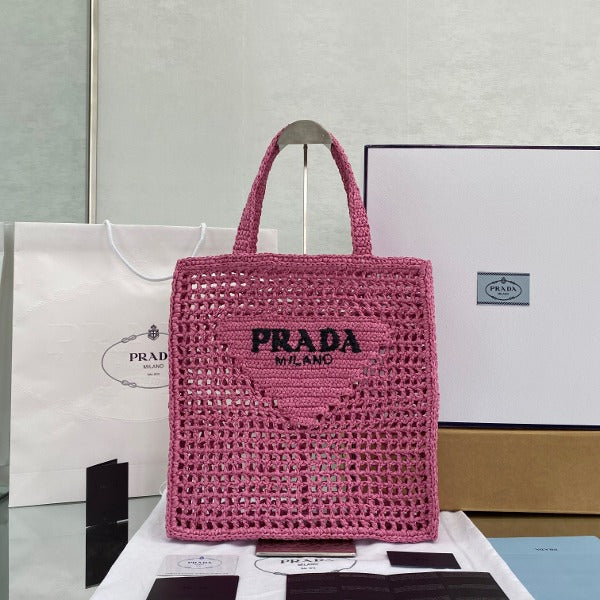 PRA 라피아 네트백