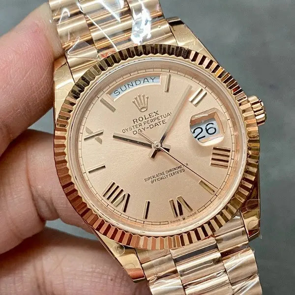 ROL 데이데이트 옐로우골드 샴페인 골드 로만 40mm